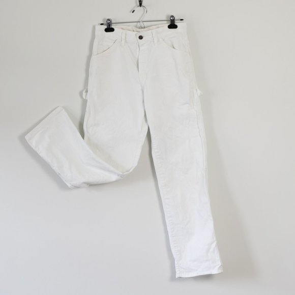 Dickies Pants - Dickies Women's Duck Canvas Pants Size: 28x30 , Stonewashed Cloud (White)